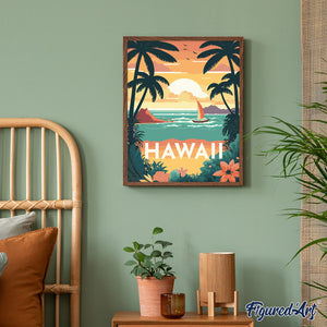Diamond Painting - Travel Poster Hawaii