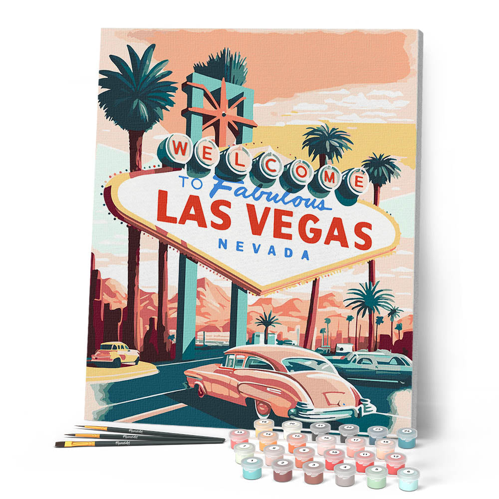 Paint by Numbers - Travel Poster Las Vegas – Figured'Art