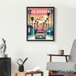 Diamond Painting - Travel Poster Los Angeles