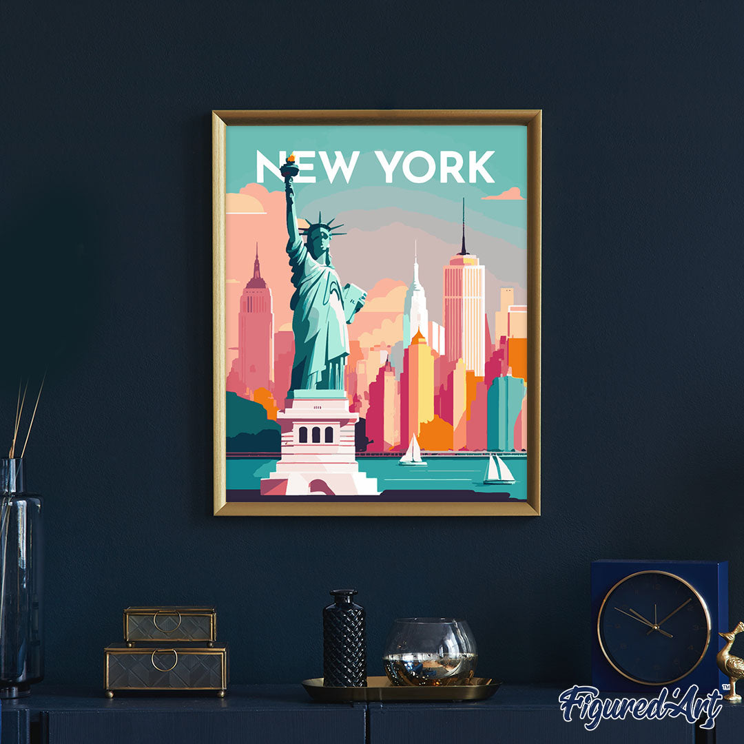 Paint by Numbers - Travel Poster New York – Figured'Art
