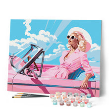 Load image into Gallery viewer, Diva in a Pink Retro Car