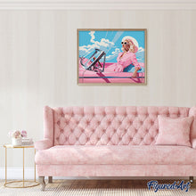 Load image into Gallery viewer, Diva in a Pink Retro Car