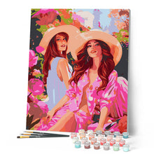 Load image into Gallery viewer, Sisters in a Pink Garden