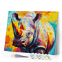 Paint by numbers kit Colorful Abstract Rhinoceros Figured'Art