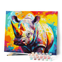 Load image into Gallery viewer, Colorful Abstract Rhinoceros