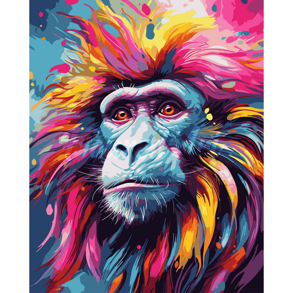 Colorful Abstract Baboon