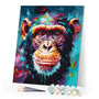 Paint by numbers kit Colorful Abstract Chimpanzee Figured'Art