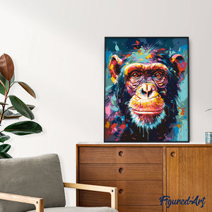 Colorful Abstract Chimpanzee