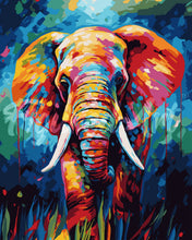 Load image into Gallery viewer, Paint by numbers kit Colorful Abstract Elephant Figured'Art