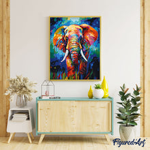 Load image into Gallery viewer, Colorful Abstract Elephant