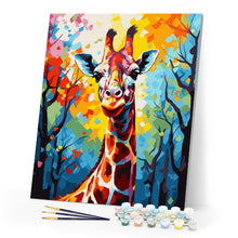 Load image into Gallery viewer, Paint by numbers kit Colorful Abstract Giraffe Figured&#39;Art