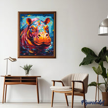 Load image into Gallery viewer, Colorful Abstract Hippo