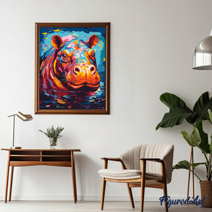 Colorful Abstract Hippo