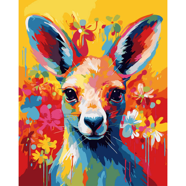 Colorful Abstract Kangaroo
