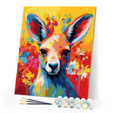 Paint by numbers kit Colorful Abstract Kangaroo Figured'Art