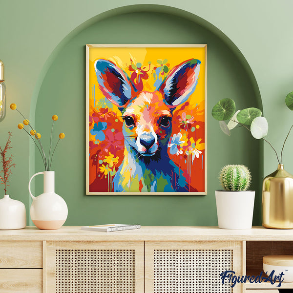 Colorful Abstract Kangaroo