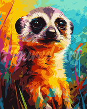 Load image into Gallery viewer, Paint by numbers kit Colorful Abstract Meerkat Figured'Art