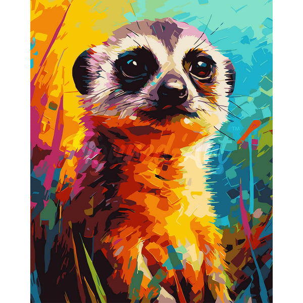 Colorful Abstract Meerkat