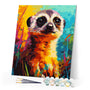 Paint by numbers kit Colorful Abstract Meerkat Figured'Art