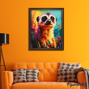 Colorful Abstract Meerkat