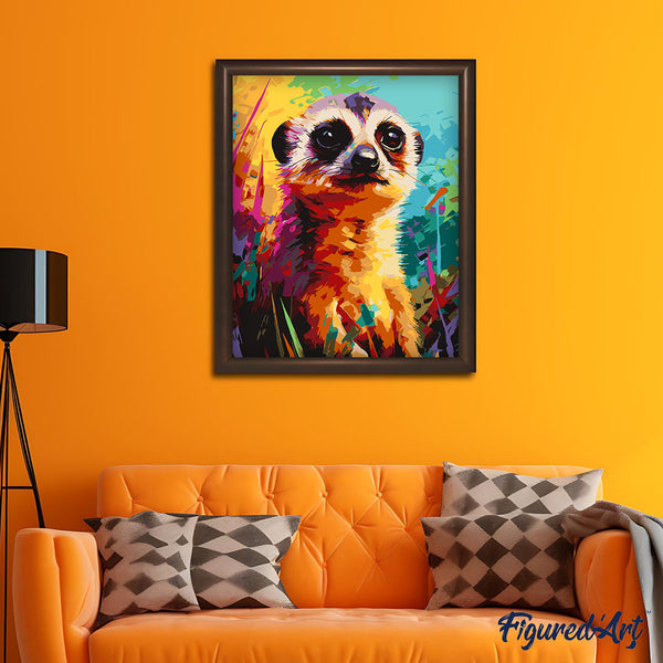 Colorful Abstract Meerkat