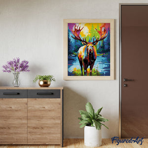 Colorful Abstract Moose