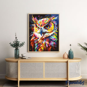 Colorful Abstract Owl