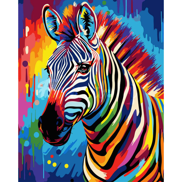 Colorful Abstract Zebra