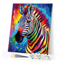 Paint by numbers kit Colorful Abstract Zebra Figured'Art