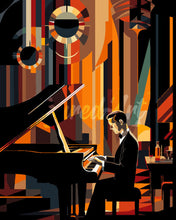 Load image into Gallery viewer, Paint by numbers kit for adults Art Deco Man playing Piano Figured'Art