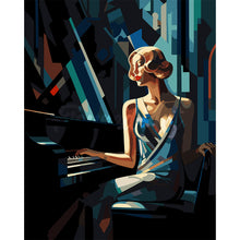 Load image into Gallery viewer, Art Deco Woman at a Piano