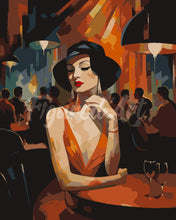 Load image into Gallery viewer, Paint by numbers kit Art Deco Woman in a Club Figured'Art