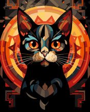 Load image into Gallery viewer, Paint by numbers kit Art Deco Black Cat Figured'Art