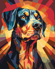 Load image into Gallery viewer, Paint by numbers kit Art Deco Dog Figured'Art