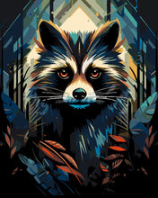 Load image into Gallery viewer, Paint by numbers kit Raccoon Art Deco Figured'Art