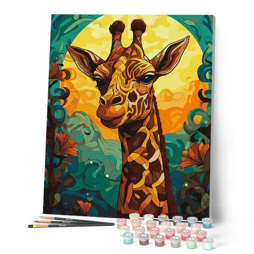 Paint by Numbers for adults - Giraffe Art Deco – Figured'Art