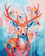 Load image into Gallery viewer, Paint by numbers kit for adults Colorful Deer in Bloom Figured'Art
