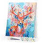 Paint by numbers kit for adults Colorful Deer in Bloom Figured'Art