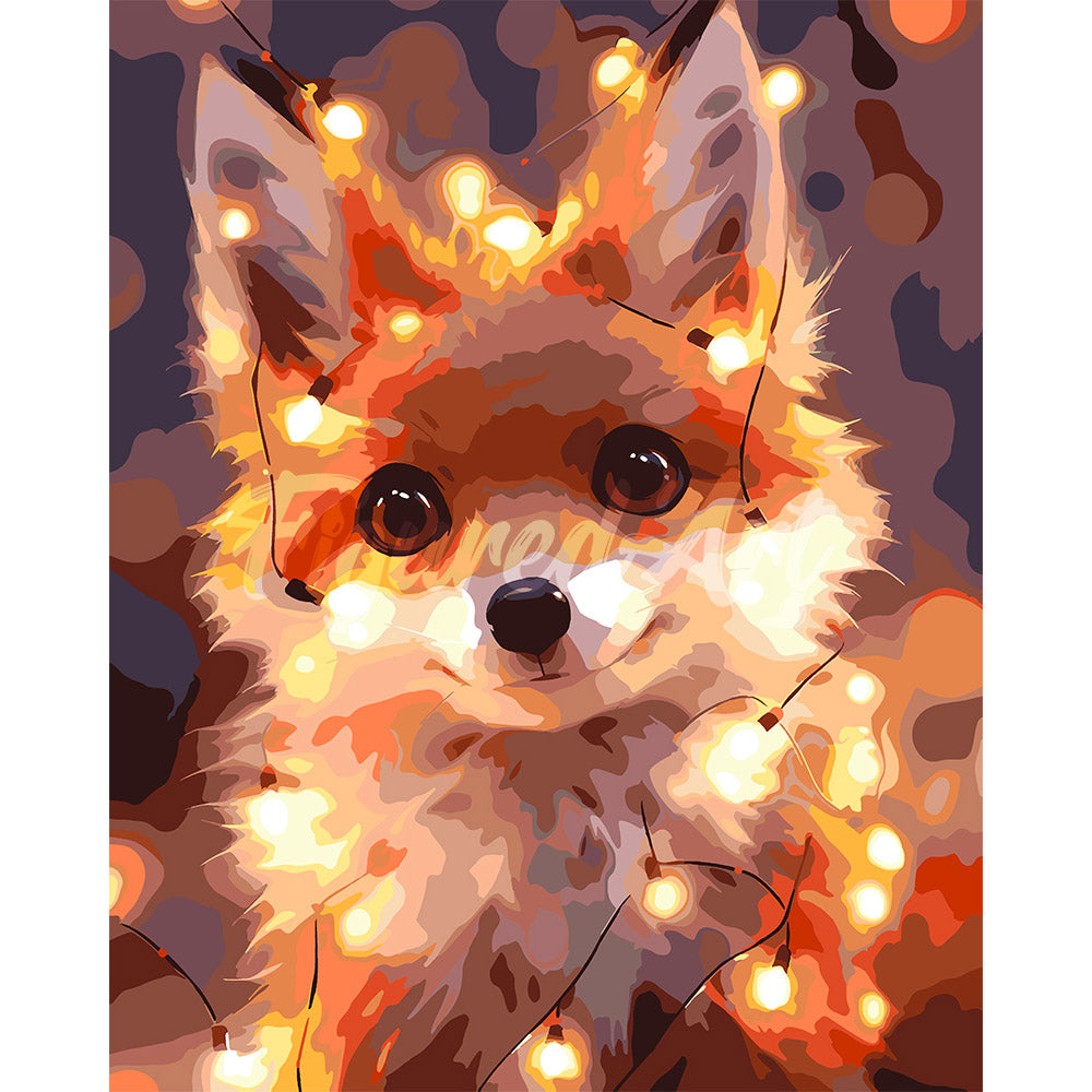 Little Fox with light bulbs