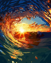 Load image into Gallery viewer, Paint by numbers kit The Wave and Sunset Figured'Art