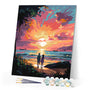 Paint by numbers kit Couple and Colorful Sunset Figured'Art