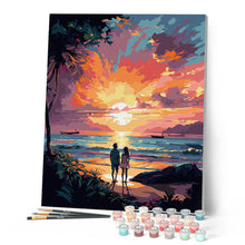 Load image into Gallery viewer, Couple and Colorful Sunset