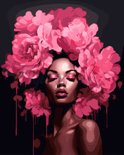 Load image into Gallery viewer, Paint by numbers kit Peonies Hair Lady Figured'Art