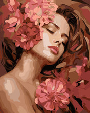 Load image into Gallery viewer, Paint by numbers kit Camellias Sleeping Beauty Figured'Art