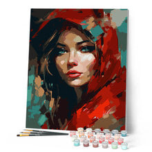 Load image into Gallery viewer, Woman in Red Scarf