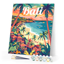 Load image into Gallery viewer, Paint by numbers kit Travel Poster Bali Figured&#39;Art