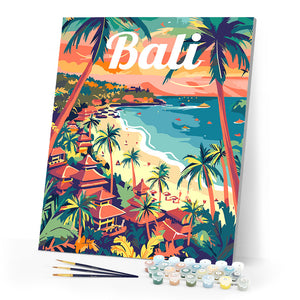 Paint by numbers kit Travel Poster Bali Figured'Art