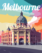 Load image into Gallery viewer, Paint by numbers kit Travel Poster Melbourne Figured'Art