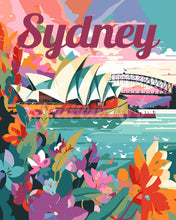 Load image into Gallery viewer, Paint by numbers kit Travel Poster Sydney Figured'Art