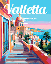 Load image into Gallery viewer, Paint by numbers kit Travel Poster Valletta Malta Figured'Art